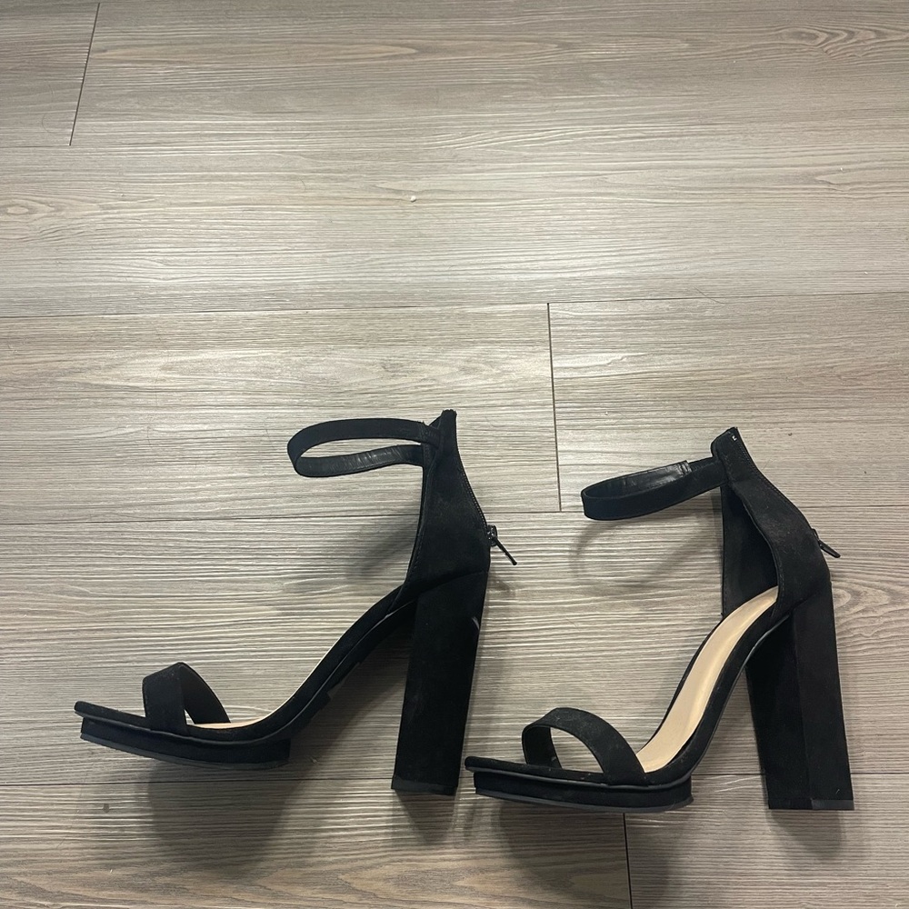 Charlotte Russe black suede heels